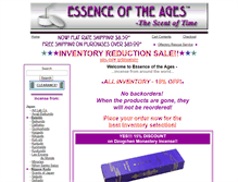 Tablet Screenshot of essenceoftheages.com